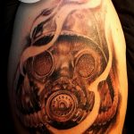 тату противогаз 15.01.2020 №090 -gas mask tattoo- tattoo-photo.ru