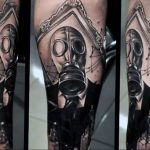 тату противогаз 15.01.2020 №096 -gas mask tattoo- tattoo-photo.ru