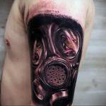 тату противогаз 15.01.2020 №097 -gas mask tattoo- tattoo-photo.ru