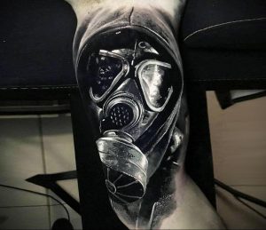 тату противогаз 15.01.2020 №105 -gas mask tattoo- tattoo-photo.ru