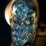 тату противогаз 15.01.2020 №108 -gas mask tattoo- tattoo-photo.ru