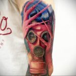 тату противогаз 15.01.2020 №111 -gas mask tattoo- tattoo-photo.ru