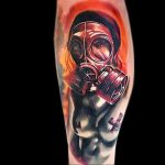 тату противогаз 15.01.2020 №112 -gas mask tattoo- tattoo-photo.ru