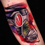 тату противогаз 15.01.2020 №119 -gas mask tattoo- tattoo-photo.ru