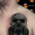 тату противогаз 15.01.2020 №123 -gas mask tattoo- tattoo-photo.ru