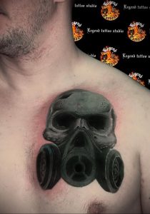 тату противогаз 15.01.2020 №123 -gas mask tattoo- tattoo-photo.ru