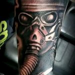 тату противогаз 15.01.2020 №130 -gas mask tattoo- tattoo-photo.ru