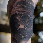 тату противогаз 15.01.2020 №134 -gas mask tattoo- tattoo-photo.ru