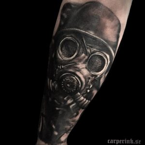 тату противогаз 15.01.2020 №140 -gas mask tattoo- tattoo-photo.ru