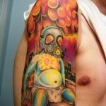 тату противогаз 15.01.2020 №143 -gas mask tattoo- tattoo-photo.ru