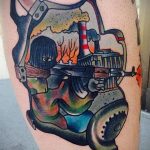 тату противогаз 15.01.2020 №144 -gas mask tattoo- tattoo-photo.ru