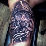 тату противогаз 15.01.2020 №147 -gas mask tattoo- tattoo-photo.ru