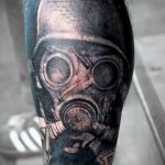 тату противогаз 15.01.2020 №152 -gas mask tattoo- tattoo-photo.ru