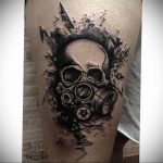 тату противогаз 15.01.2020 №156 -gas mask tattoo- tattoo-photo.ru