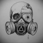 тату противогаз 15.01.2020 №157 -gas mask tattoo- tattoo-photo.ru