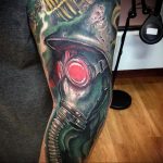 тату противогаз 15.01.2020 №163 -gas mask tattoo- tattoo-photo.ru