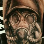 тату противогаз 15.01.2020 №165 -gas mask tattoo- tattoo-photo.ru