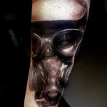 тату противогаз 15.01.2020 №187 -gas mask tattoo- tattoo-photo.ru