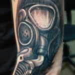 тату противогаз 15.01.2020 №193 -gas mask tattoo- tattoo-photo.ru