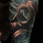 тату противогаз 15.01.2020 №195 -gas mask tattoo- tattoo-photo.ru