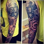 тату противогаз 15.01.2020 №205 -gas mask tattoo- tattoo-photo.ru