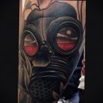 тату противогаз 15.01.2020 №208 -gas mask tattoo- tattoo-photo.ru