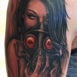 тату противогаз 15.01.2020 №218 -gas mask tattoo- tattoo-photo.ru