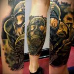 тату противогаз 15.01.2020 №224 -gas mask tattoo- tattoo-photo.ru