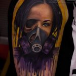 тату противогаз 15.01.2020 №227 -gas mask tattoo- tattoo-photo.ru