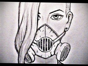 тату противогаз 15.01.2020 №230 -gas mask tattoo- tattoo-photo.ru