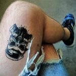 тату противогаз 15.01.2020 №231 -gas mask tattoo- tattoo-photo.ru