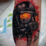 тату противогаз 15.01.2020 №233 -gas mask tattoo- tattoo-photo.ru