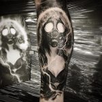 тату противогаз 15.01.2020 №239 -gas mask tattoo- tattoo-photo.ru