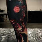 тату противогаз 15.01.2020 №241 -gas mask tattoo- tattoo-photo.ru