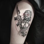 тату противогаз 15.01.2020 №242 -gas mask tattoo- tattoo-photo.ru