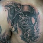 тату противогаз 15.01.2020 №245 -gas mask tattoo- tattoo-photo.ru