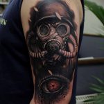 тату противогаз 15.01.2020 №247 -gas mask tattoo- tattoo-photo.ru