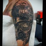 тату противогаз 15.01.2020 №248 -gas mask tattoo- tattoo-photo.ru