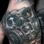 тату противогаз 15.01.2020 №253 -gas mask tattoo- tattoo-photo.ru