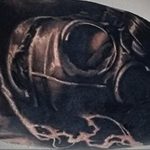 тату противогаз 15.01.2020 №257 -gas mask tattoo- tattoo-photo.ru