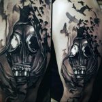 тату противогаз 15.01.2020 №259 -gas mask tattoo- tattoo-photo.ru