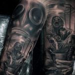 тату противогаз 15.01.2020 №261 -gas mask tattoo- tattoo-photo.ru