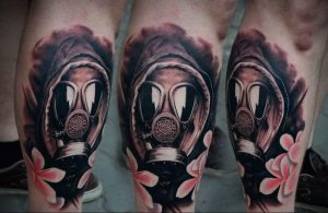 тату противогаз 15.01.2020 №271 -gas mask tattoo- tattoo-photo.ru