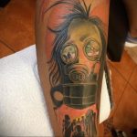 тату противогаз 15.01.2020 №272 -gas mask tattoo- tattoo-photo.ru