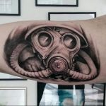 тату противогаз 15.01.2020 №284 -gas mask tattoo- tattoo-photo.ru