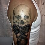 тату противогаз 15.01.2020 №286 -gas mask tattoo- tattoo-photo.ru