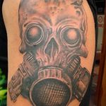 тату противогаз 15.01.2020 №292 -gas mask tattoo- tattoo-photo.ru