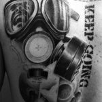 тату противогаз 15.01.2020 №313 -gas mask tattoo- tattoo-photo.ru