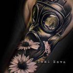 тату противогаз 15.01.2020 №315 -gas mask tattoo- tattoo-photo.ru