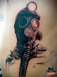 тату противогаз 15.01.2020 №318 -gas mask tattoo- tattoo-photo.ru